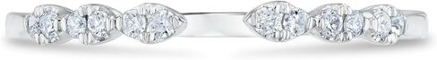 1/10ctw Diamond White Gold Open Wedding Band - Embrace Collection - Size 5.5 in Saudi Arabia