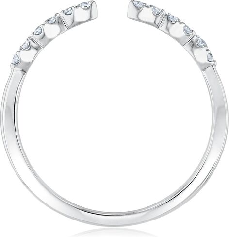 1/10ctw Diamond White Gold Open Wedding Band - Embrace Collection - Size 5.5 in Saudi Arabia