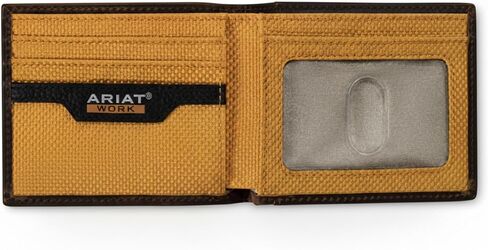 ARIAT Men's Camo Suede Work Bifold Wallet, RFID Blocking, Leather Trim, Multicolor in Kuwait