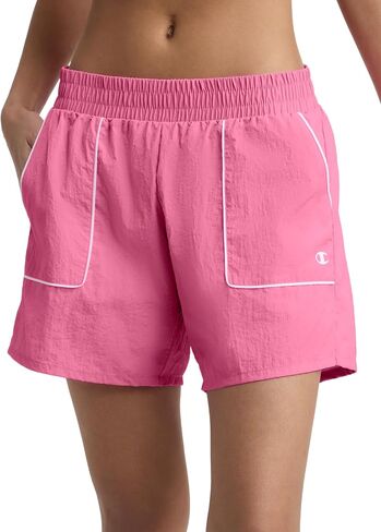 Champion Women's Courtside 5" Short with Piping, Standard Fit, Crinkle Nylon in Kuwait