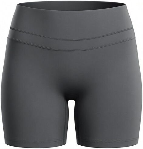 Aoxjox Workout Biker Shorts for Women Lumira High Waisted Exercise Athletic Gym Running Lumastretch™ Luxe Yoga Short 5" in Kuwait