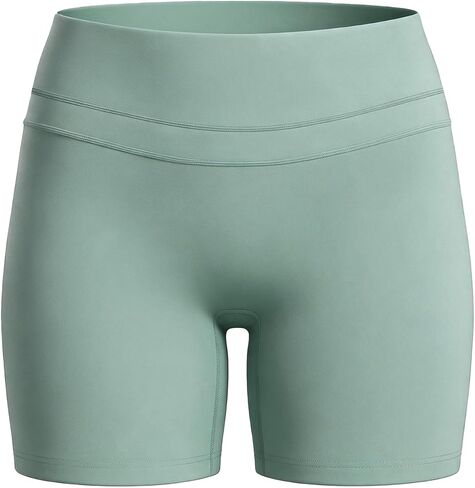 Aoxjox Workout Biker Shorts for Women Lumira High Waisted Exercise Athletic Gym Running Lumastretch™ Luxe Yoga Short 5" in Kuwait