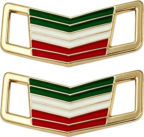 Zigvert Mexico Flag Color Shoe Decoration Charms, Shoelace Tags/Buckles for Sneakers, Boots & Runners — 1 Pair in Kuwait