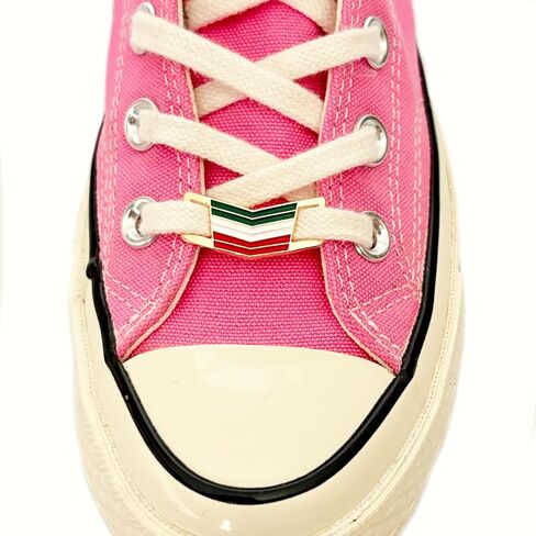 Zigvert Mexico Flag Color Shoe Decoration Charms, Shoelace Tags/Buckles for Sneakers, Boots & Runners — 1 Pair in Kuwait