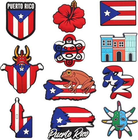 Puerto Rico Shoes Decoration Charms, Puerto Rican Shoe Decorations in Saudi Arabia