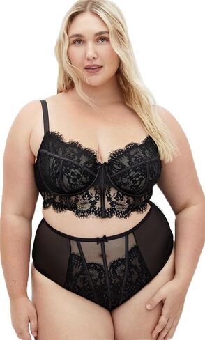 City Chic Women's Plus Size Bra - Lyra Longline Underwire in Kuwait