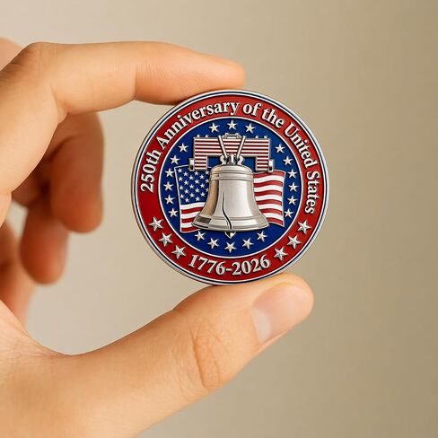 250 Years of Freedom American Enamel Lapel Pins Bulk, 10-20 Pcs Patriotic USA 250th Anniversary Badge Set, Memorial Souvenir Brooches for Backpack, Hat, Bag, Jacket, Gift Collection in Kuwait