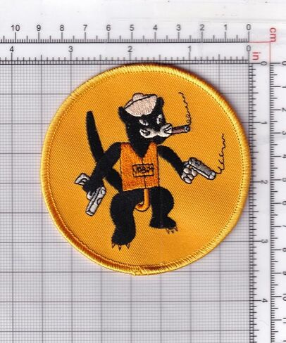 VP-VPB-71 Black Cats Squadron Patch – Sew On, 3.5 Inch, Embroidered Naval Aviation Insignia in Kuwait