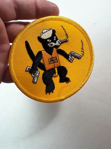 VP-VPB-71 Black Cats Squadron Patch – Sew On, 3.5 Inch, Embroidered Naval Aviation Insignia in Kuwait