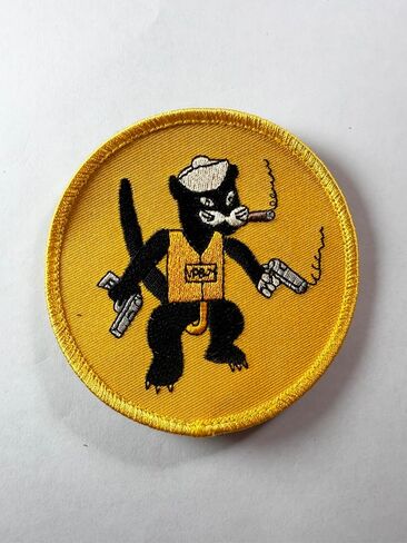VP-VPB-71 Black Cats Squadron Patch – Sew On, 3.5 Inch, Embroidered Naval Aviation Insignia in Kuwait