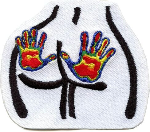 Sexy Thermal Butt Patch Hand Print Body Embroidered Iron On in Kuwait