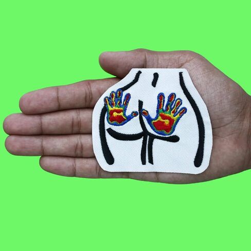 Sexy Thermal Butt Patch Hand Print Body Embroidered Iron On in Kuwait