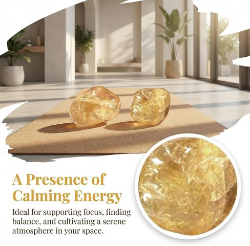 2Pcs Citrine Stone Natural Crystals Genuine Yellow Gemstone Crystal Healing Symbol Wealth Money 0.59''-0.78'' in Kuwait