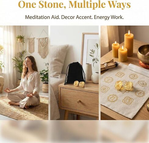 2Pcs Citrine Stone Natural Crystals Genuine Yellow Gemstone Crystal Healing Symbol Wealth Money 0.59''-0.78'' in Kuwait