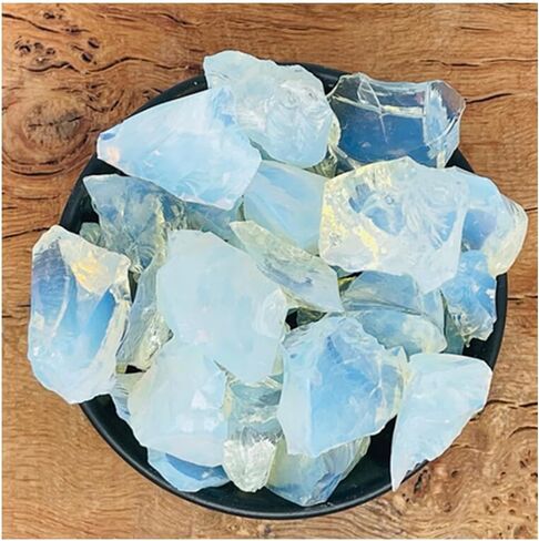 Zenkeeper 1Lb Rough Opalite Crystal Natural Raw Opalite Stones and Fountain Rocks for Tumbling, Cabbing, Polishing, Wire Wrapping, Wicca and Reiki Crystal Healing in Saudi Arabia