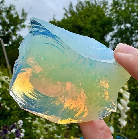 Zenkeeper 1Lb Rough Opalite Crystal Natural Raw Opalite Stones and Fountain Rocks for Tumbling, Cabbing, Polishing, Wire Wrapping, Wicca and Reiki Crystal Healing in Saudi Arabia