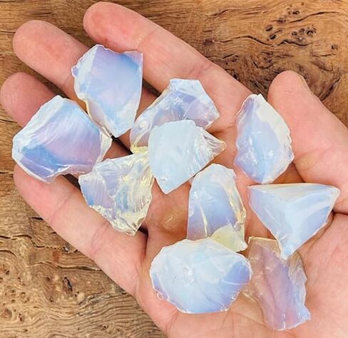 Zenkeeper 1Lb Rough Opalite Crystal Natural Raw Opalite Stones and Fountain Rocks for Tumbling, Cabbing, Polishing, Wire Wrapping, Wicca and Reiki Crystal Healing in Saudi Arabia
