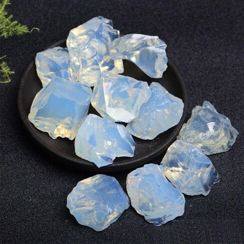 Zenkeeper 1Lb Rough Opalite Crystal Natural Raw Opalite Stones and Fountain Rocks for Tumbling, Cabbing, Polishing, Wire Wrapping, Wicca and Reiki Crystal Healing in Saudi Arabia