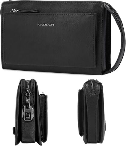 PU Leather Clutch Purse with Password Lock, Secure Travel Wallet & Toiletry Bag for Women Men for Daily Commute | Eco-friendly in Saudi Arabia