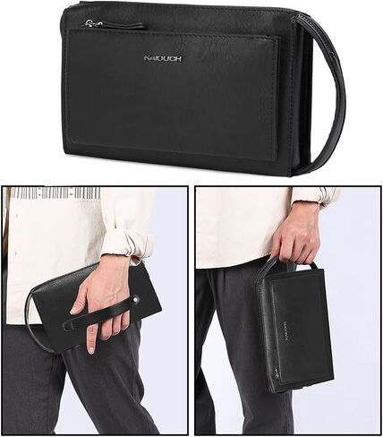 PU Leather Clutch Purse with Password Lock, Secure Travel Wallet & Toiletry Bag for Women Men for Daily Commute | Eco-friendly in Saudi Arabia