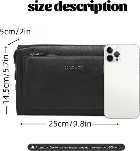 PU Leather Clutch Purse with Password Lock, Secure Travel Wallet & Toiletry Bag for Women Men for Daily Commute | Eco-friendly in Saudi Arabia