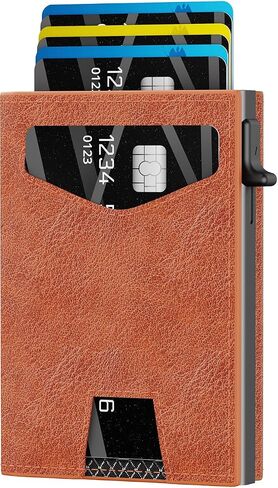 محفظة رجالية مع حجب RFID | تصميم الجيب الأمامي ثلاثي الطي | 12 فتحة للبطاقات، 2 فتحة لبطاقة الهوية وفتحة للنقود | قاذف بطاقة الألومنيوم | إكسسوارات رجالية متينة وخفيفة الوزن (كربون) in Kuwait