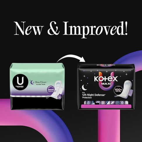 Kotex Overnight Maxi Pads with Wings, 78 Count (3 Packs of 26)(Packaging May Vary) in Saudi Arabia