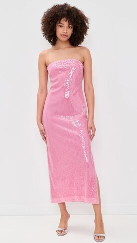 endless rose Women's Strapless Sequins Maxi Dress in Saudi Arabia