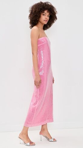 endless rose Women's Strapless Sequins Maxi Dress in Saudi Arabia