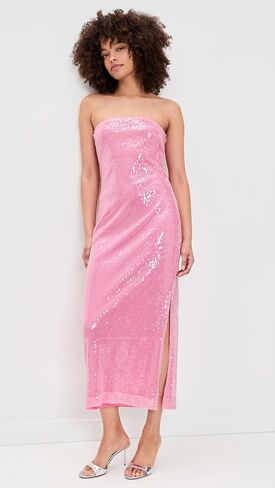 endless rose Women's Strapless Sequins Maxi Dress in Saudi Arabia