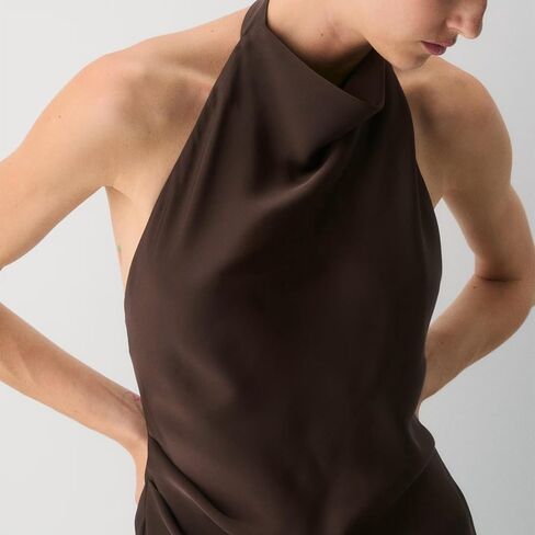 Womens Satin Halter Neck Mini Dress Sleeveless Sexy Cocktail Party Open Back Dress Summer Beach Formal Club Outfits in Kuwait