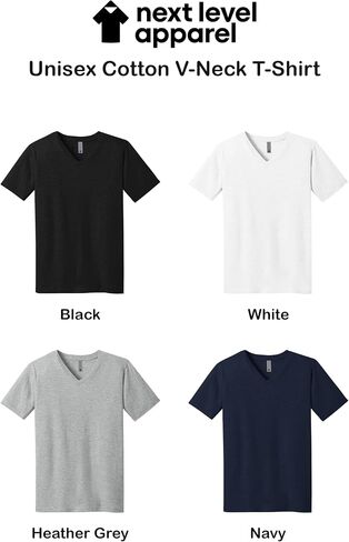 Next Level 3200 Men's V-Neck T-Shirts Multipack, Unisex Premium Fitted Cotton Bulk Shirt– Custom Color Set Remera para Hombre in Kuwait