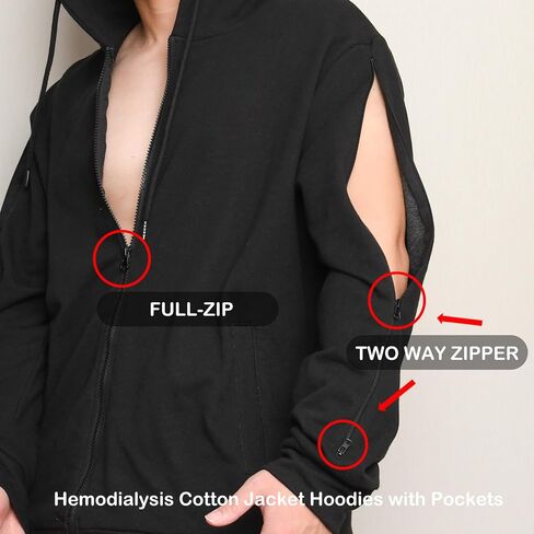 بلوزات غسيل الكلى مع سترة سحاب الذراع الكامل غسيل الكلى الكامل zip zip hoodie in Kuwait