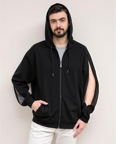 بلوزات غسيل الكلى مع سترة سحاب الذراع الكامل غسيل الكلى الكامل zip zip hoodie in Kuwait