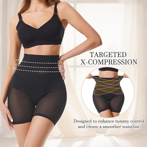 Shapewear Tummy Control Shorts for Women, Butt Lifting Mid-Waisted Body Shaper in Saudi Arabia