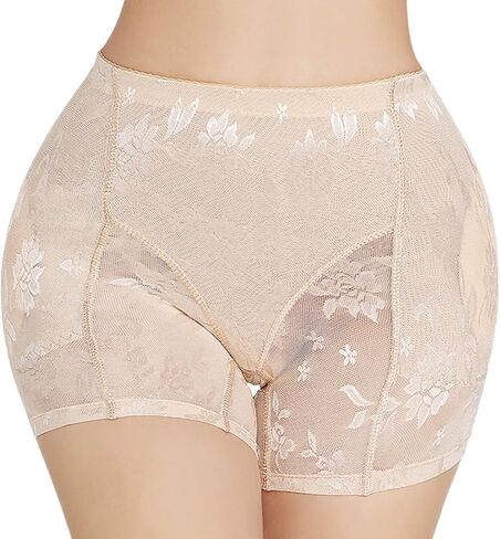 Lu's Chic Women's Butt Lifter Shapewear Shorts Hip Enhancer Body Shaper Panties Mesh Boyshorts in Kuwait
