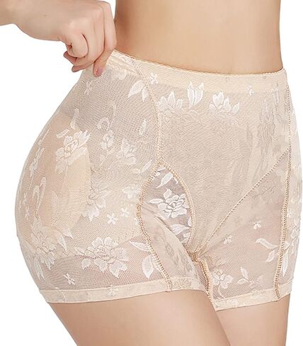 Lu's Chic Women's Butt Lifter Shapewear Shorts Hip Enhancer Body Shaper Panties Mesh Boyshorts in Kuwait