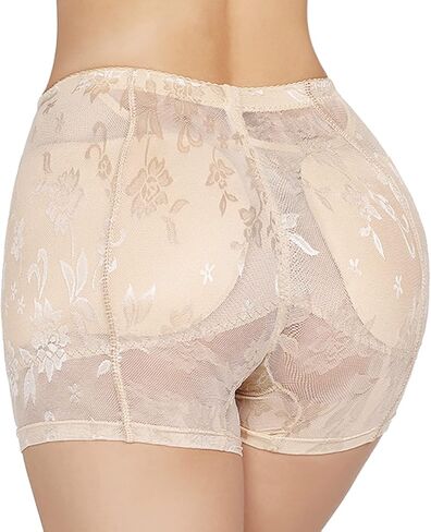 Lu's Chic Women's Butt Lifter Shapewear Shorts Hip Enhancer Body Shaper Panties Mesh Boyshorts in Kuwait