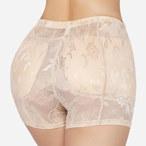 Lu's Chic Women's Butt Lifter Shapewear Shorts Hip Enhancer Body Shaper Panties Mesh Boyshorts in Kuwait