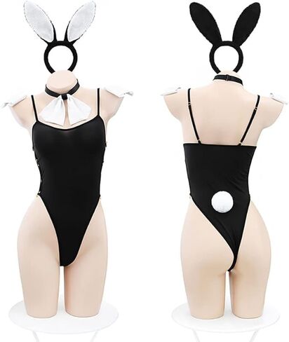 Womens Bunny Lingerie Sexy Senpai Cosplay Anime Role Costume Bodysuit One Piece in Kuwait