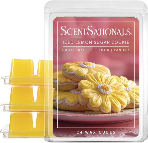ScentSationals Iced Lemon Sugar Cookies Scented Wax Melts - Cookie Batter, Lemons, & Vanilla, 10oz (24 Cubes) in Kuwait