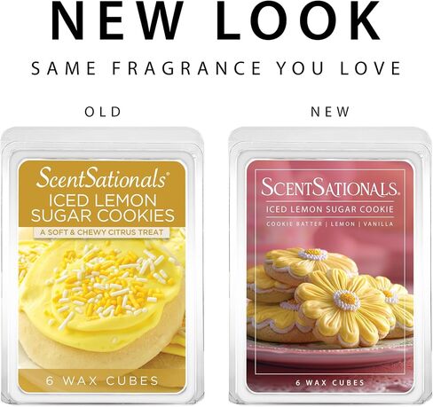 ScentSationals Iced Lemon Sugar Cookies Scented Wax Melts - Cookie Batter, Lemons, & Vanilla, 10oz (24 Cubes) in Kuwait