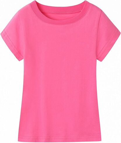 Cotton Girls T Shirts Kids Short Sleeve Tops Summer Tee Shirts Clothes for Toddlers in Saudi Arabia