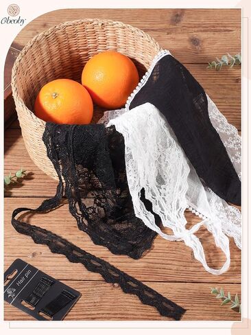 obeoby 4 Pack Lace Bandanas Head Scarf for Women, White Hair Scarf Bandana for Wedding Bridal Headband Kerchief Spring Summer Hair Accessories in Saudi Arabia