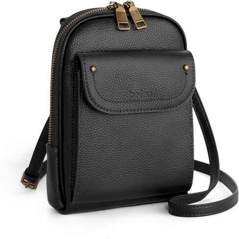 befen Genuine Leather Crossbody Bags for Women, Small RFID Purse Retro Cell Phone Purse with Crossbody Strap for Travel in Saudi Arabia