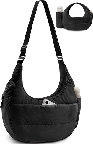 TOPEAST Crossbody Bags for Women with Water Bottle Holder, Puffer Purse for Travel, 7L Capacity with Multiple Compartments in Saudi Arabia