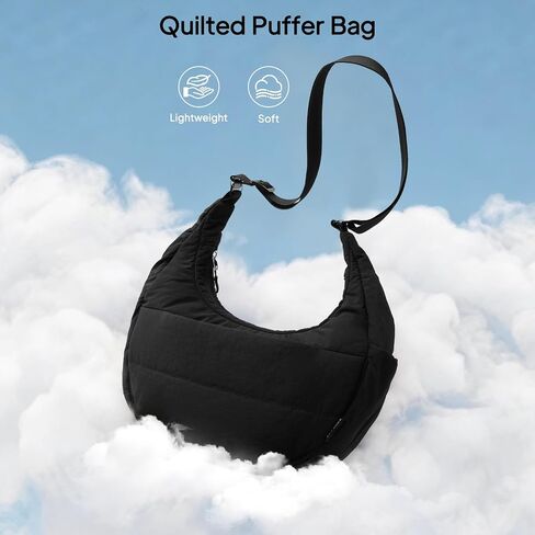 TOPEAST Crossbody Bags for Women with Water Bottle Holder, Puffer Purse for Travel, 7L Capacity with Multiple Compartments in Saudi Arabia