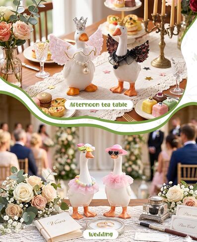 12 Set 7 Inch Mini Desk Goose Outfits, Mini Headwear Hats Accessories Small Desk Outfits Hat Accessory Costumes for Geese Statue Key Holder Table Decor in Saudi Arabia
