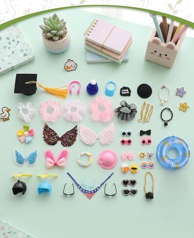 12 Set 7 Inch Mini Desk Goose Outfits, Mini Headwear Hats Accessories Small Desk Outfits Hat Accessory Costumes for Geese Statue Key Holder Table Decor in Saudi Arabia