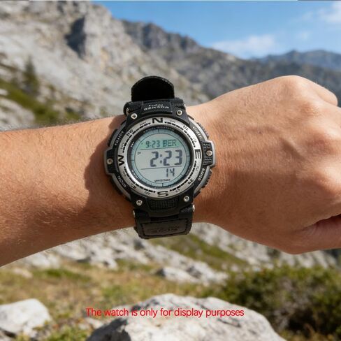 حزام ساعة من النايلون شديد التحمل متوافق مع Casio SGW-100 SGW100 GW3000B GW3500B، حزام جلدي من القماش، مقاوم للعرق ومقاوم للتمزق، مثالي لأنشطة الجري والتخييم والمشي لمسافات طويلة in Kuwait